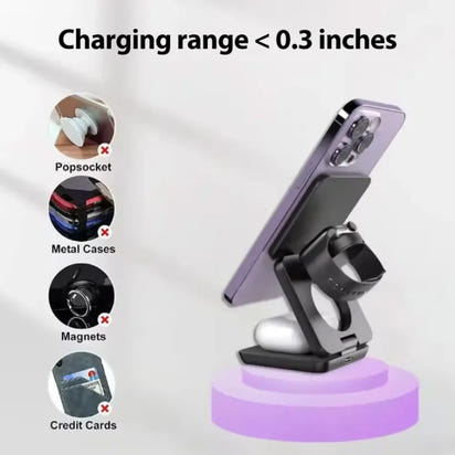 Foldable Magnetic Station 3 in 1